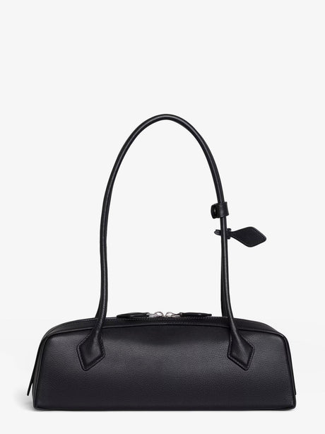 Alaia Le Teckel Medium leather shoulder bag - Noir