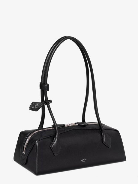 Alaia Le Teckel Medium leather shoulder bag - Noir