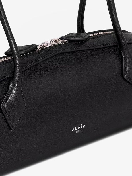 Alaia Le Teckel Medium leather shoulder bag - Noir