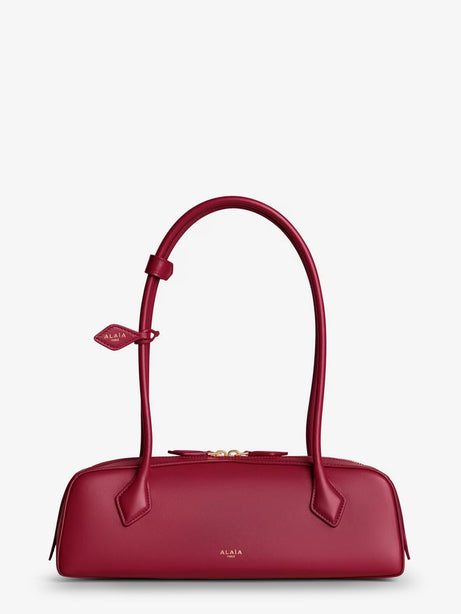Alaia Le Teckel leather shoulder bag - Rouge Carmin