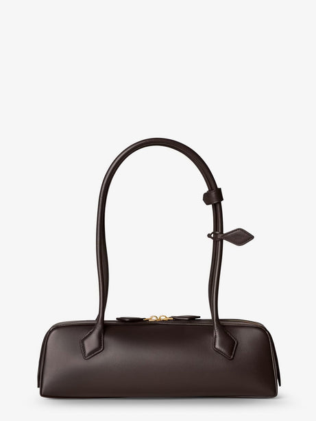 Alaia Le Teckel Medium leather shoulder bag - Brun Fume