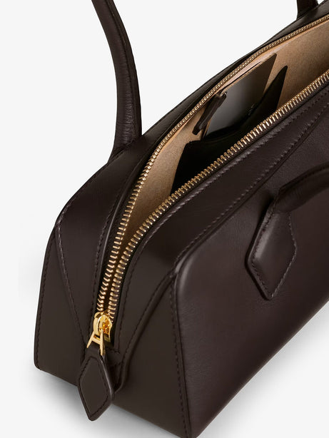 Alaia Le Teckel Medium leather shoulder bag - Brun Fume