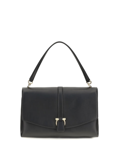 Ferragamo Large Mia Shoulder Bag - Black
