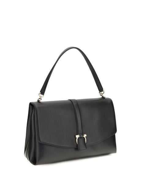 Ferragamo Large Mia Shoulder Bag - Black