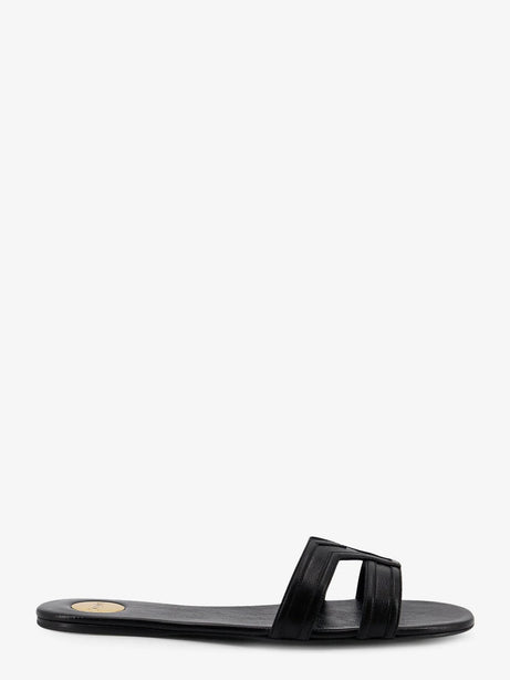 Saint Laurent Mabrouka leather sandals - Nero