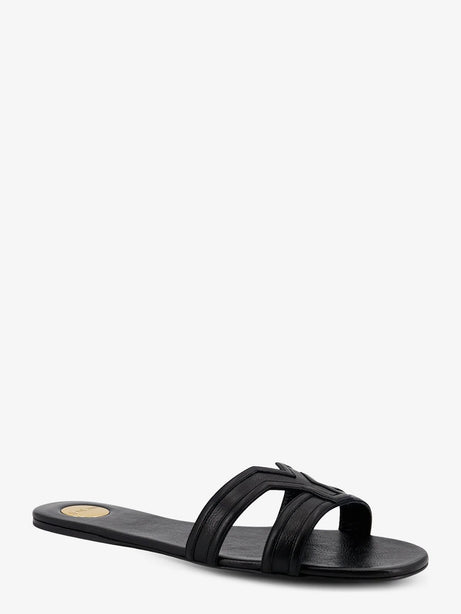 Saint Laurent Mabrouka leather sandals - Nero