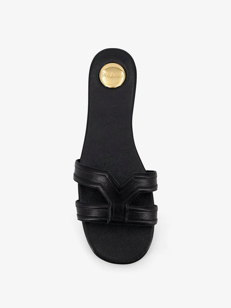 Saint Laurent Mabrouka leather sandals - Nero