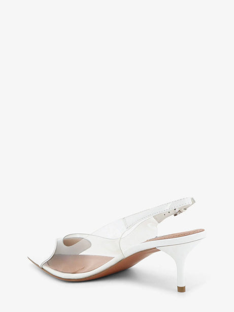Alaia Le Coeur Slingback PVC and leather pumps - Blanc Optique