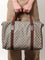 Gucci GG Supreme Fabric and leather travel bag with Web detail - Acero