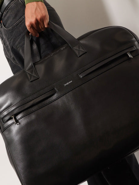 Saint Laurent Camp leather travel bag - Nero