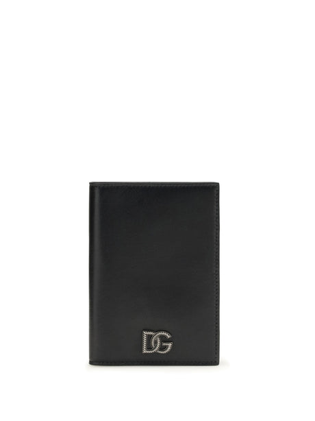 Dolce & Gabbana Leather Passport Holder - Black