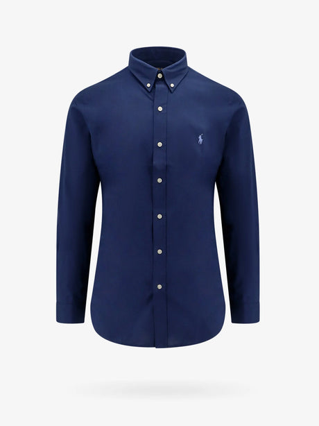 Polo Ralph Lauren Cotton shirt with front embroidered logo - Newport Navy