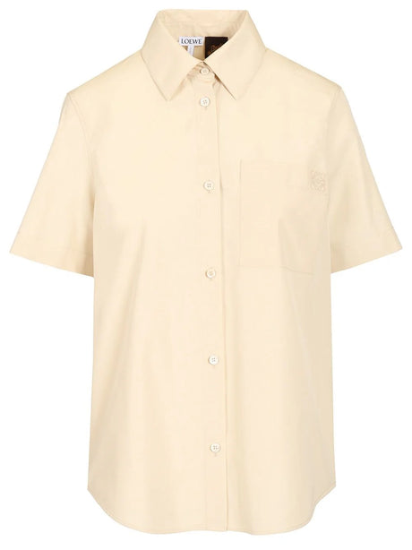 Loewe Paula'S Ibiza Short-Sleeved Cotton Shirt - Beige