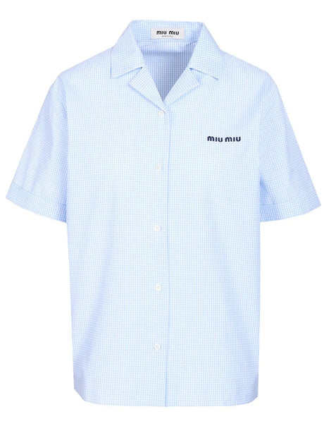 Miu Miu Vichy Shirt - Sky Blue