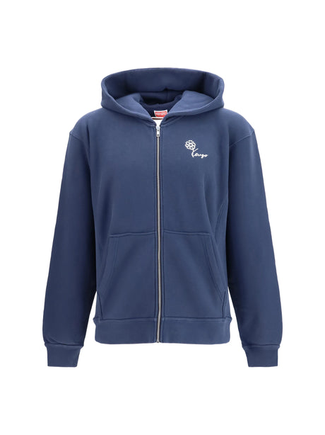 Kenzo Kenzo tulip zip hoodie - Blue Black