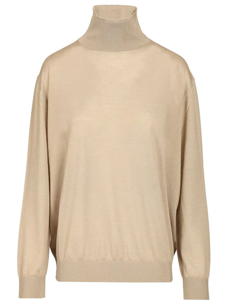 The Row Turtleneck Sweater - Beige