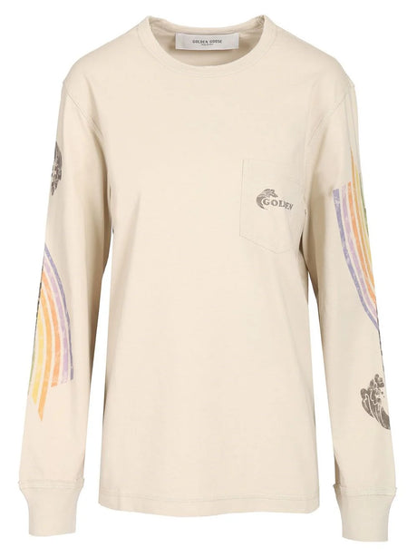 Golden Goose Printed Sweatshirt - Beige
