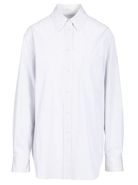 The Row Gavina Cotton Shirt - Sky Blue