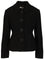 Chloe' Short Single-Breasted Blazer - Black