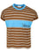 Versace Striped Cotton T-Shirt With Inlay - Multi