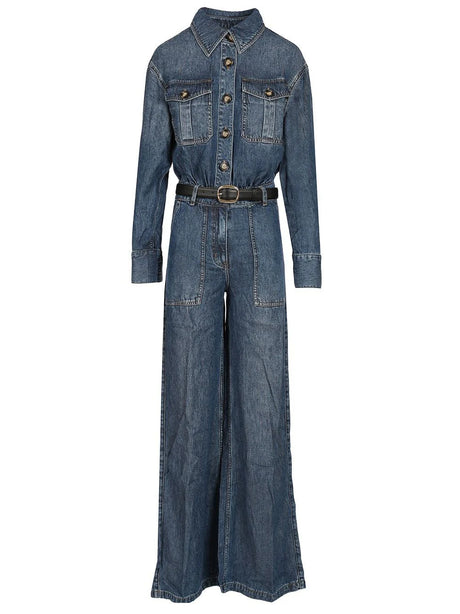 Self-Portrait One-Piece Suit - Blue