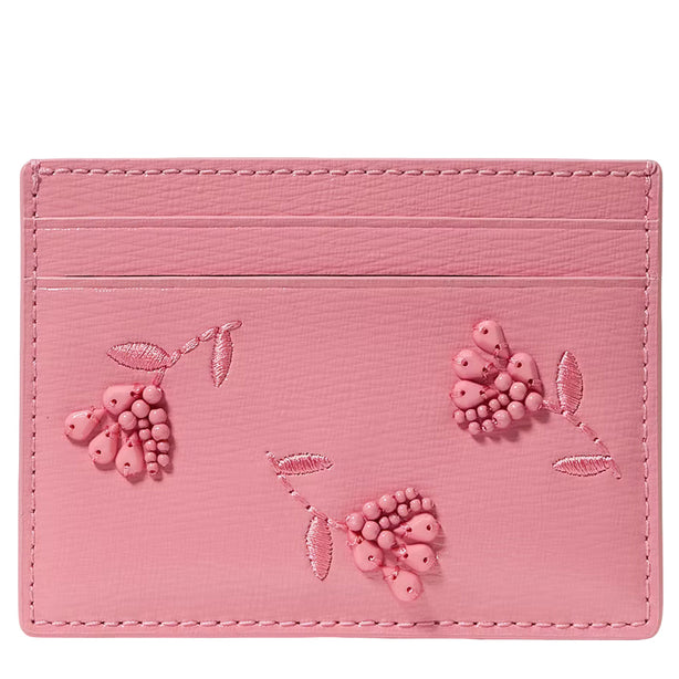 Kate Spade Floral Small Slim Card Holder - Grapefruit Soda KN759