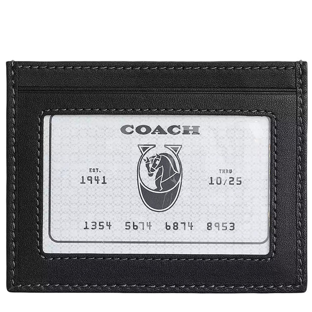 Coach Slim Id Card Case In Loved Signature Denim - Light Indigo CEB87