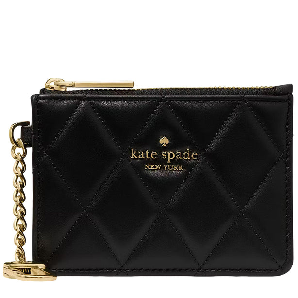 Kate Spade Quilted Key Ring Card Holder - Black KN772