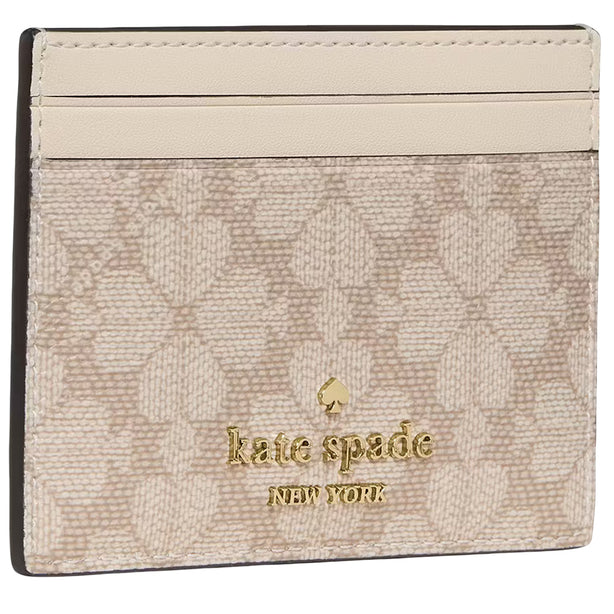 Kate Spade Spade Flower Small Slim Card Holder - Dark Beige Moon Dust KN761