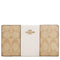 Coach Slim Zip Wallet In Signature Canvas With Stripe - Light Khaki/ Chalk Lt Saddle CR928