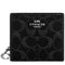Coach Snap Wallet In Signature Denim - Black CDF22