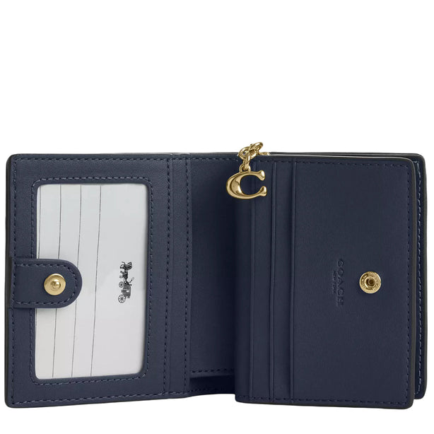 Coach Snap Wallet In Signature Denim - Indigo CDL51
