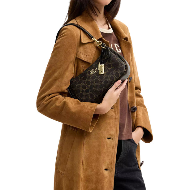 Coach Teri Shoulder Bag In Loved Signature Canvas With Charms - Brown CDY18