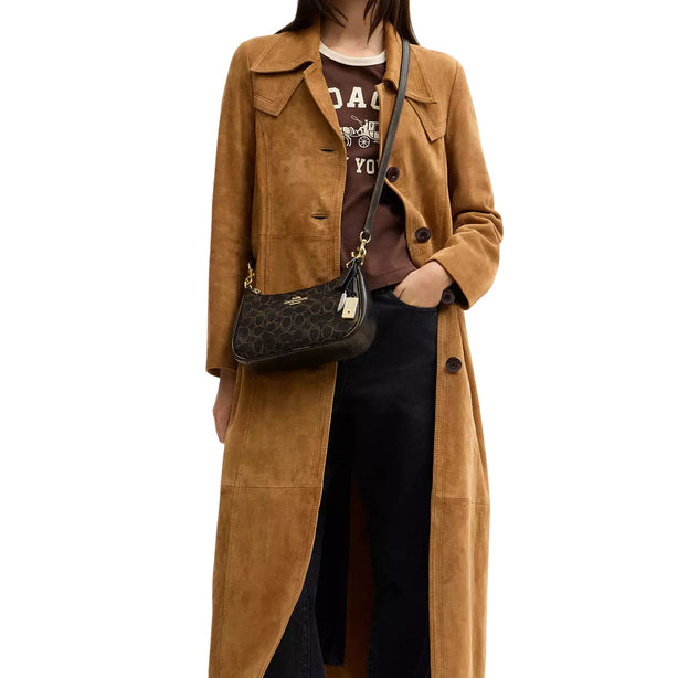 Coach Teri Shoulder Bag In Loved Signature Canvas With Charms - Brown CDY18