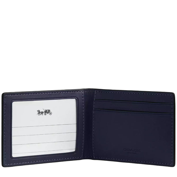 Coach Compact Billfold Wallet In Signature Canvas - Denim Chalk CW368
