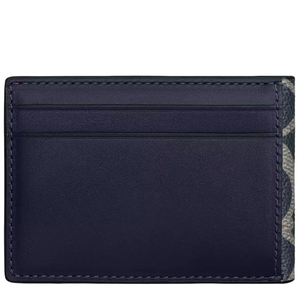Coach Compact Billfold Wallet In Signature Canvas - Denim Chalk CW368