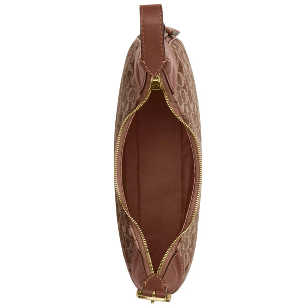 Coach Ella Shoulder Bag In Signature Chenille - Light Khaki/ Vintage Brown CCE49