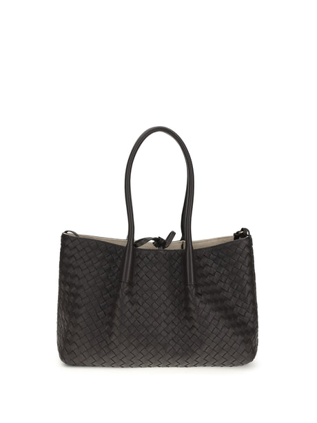 Bottega Veneta Pinacoteca Tote Bag - Espresso/Ecru-Mb