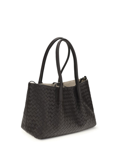 Bottega Veneta Pinacoteca Tote Bag - Espresso/Ecru-Mb