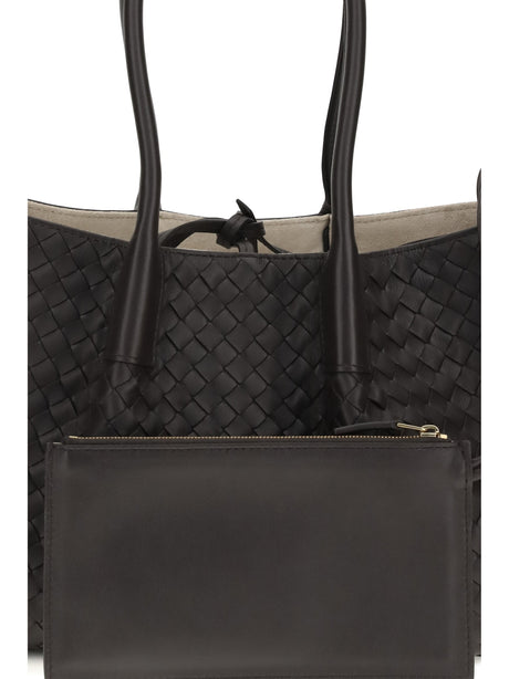 Bottega Veneta Pinacoteca Tote Bag - Espresso/Ecru-Mb