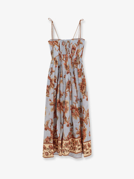 Zimmermann Aster Corset cototn midi dress - Blue