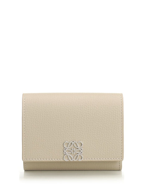 Loewe Anagram Trifold Wallet - Beige