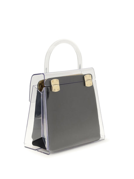 Ferragamo PVC Top Handbag - Black