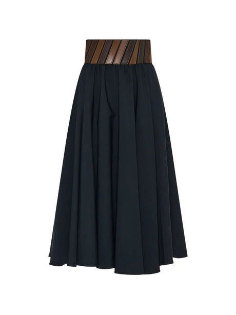 AlaïA Skirt With Leather Insert - Green