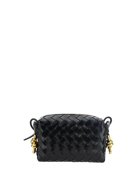 Bottega Veneta Loop leather Shoulder Bag - Black-M Brass