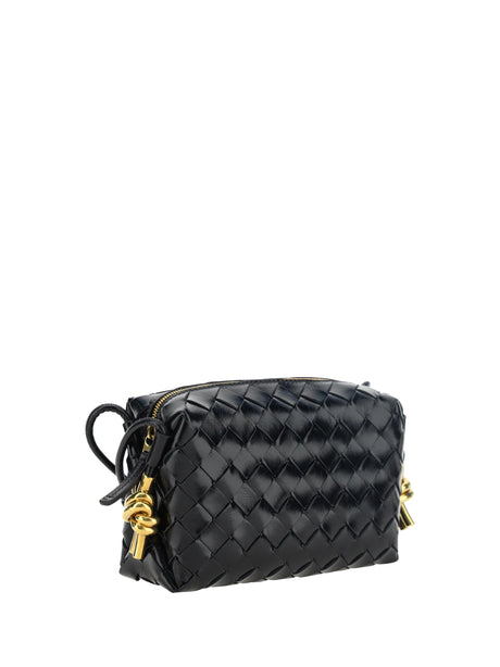 Bottega Veneta Loop leather Shoulder Bag - Black-M Brass