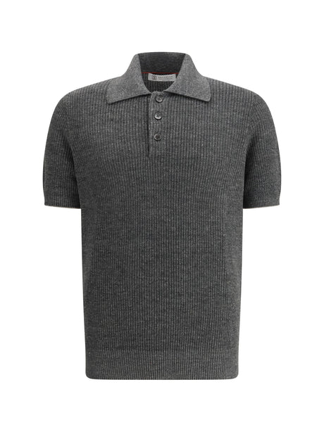 Brunello Cucinelli Cotton Polo - Grey Scuro+Spago