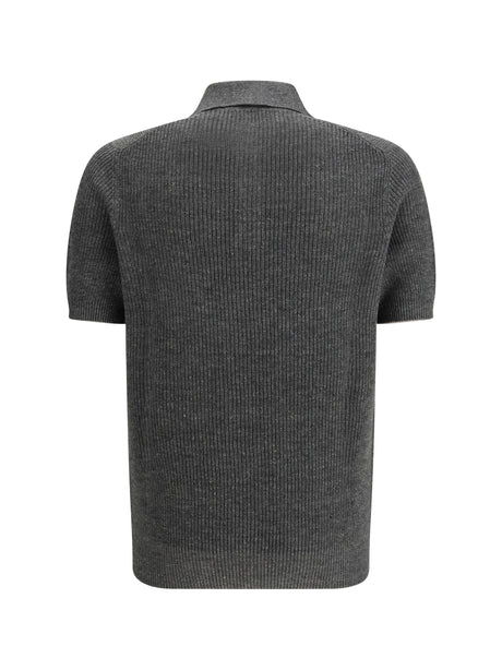 Brunello Cucinelli Cotton Polo - Grey Scuro+Spago