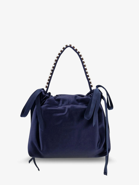 Jimmy Choo Satin crossbody bag - Marinesilver