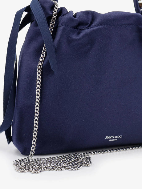 Jimmy Choo Satin crossbody bag - Marinesilver